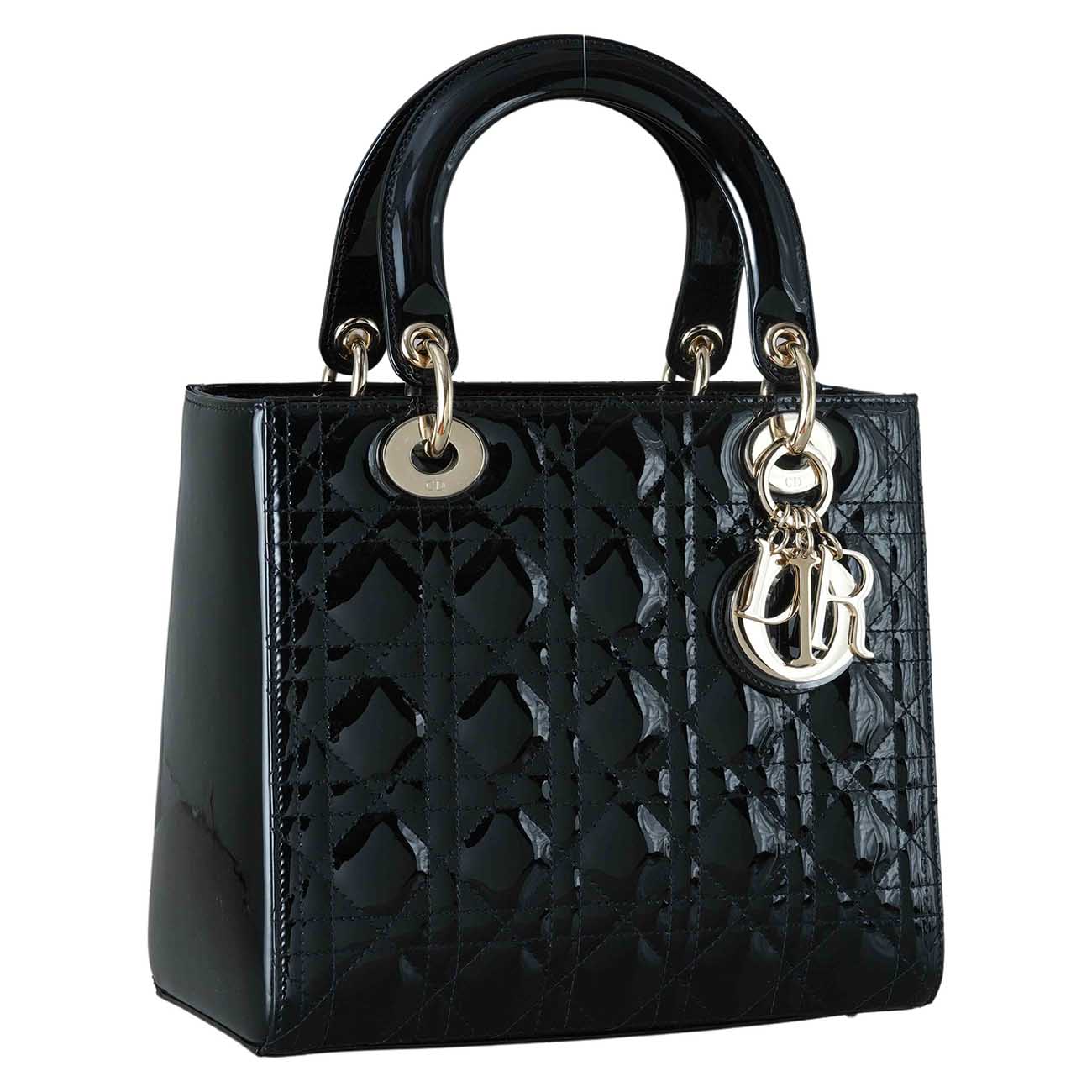 CHRISTIAN DIOR(USED)크리스찬디올 페이던트 레이디디올 미듐 토트 겸 숄더백